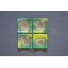 Bent Square Plate Green Smudges – 13 x 13 cm