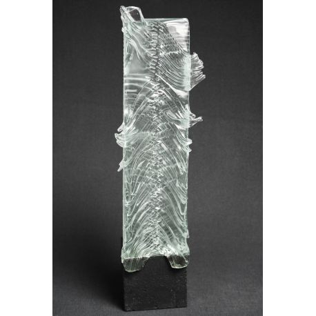 Rzeźba szkło+beton pion