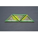 Trangular Plate Green Smudges – 23 x 16 x 16 cm