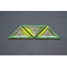 Trangular Plate Green Smudges – 23 x 16 x 16 cm