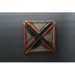 Trangular Plate Bronze + Silver – 23 x 16 x 16 cm