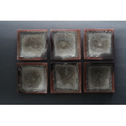 Bent Square Plate Bronze + Silver – 17 x 17 cm