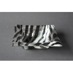 creased square bowl Zebra - 20x20 cm