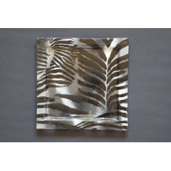 Square Zebra Plate 35 x 35 cm