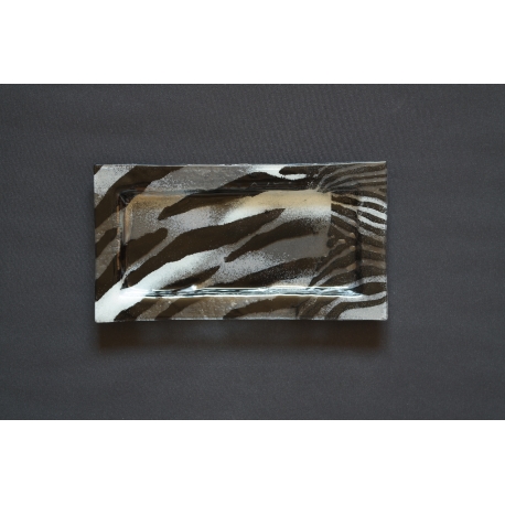Prostokątny talerz Zebra 35x19 cm
