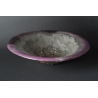 Creased bowl Purple + Silver size  33 cm
