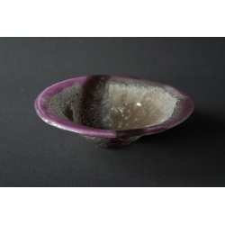 Creased bowl Purple + Silver 25 cm