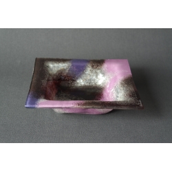 Square bowl Purple + Silver - 20x20 cm