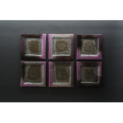 Flat Square Violet + Silver – 13 x 13 cm