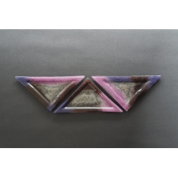 Trangular Plate Violet + Silver – 23 x 16 x 16 cm