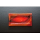 Prostokątny talerz Smugi Czerwone - 35x19 cm