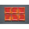 Flat Square Red Smudges – 13 x 13 cm