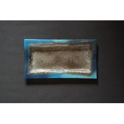 Rectangular Plate Blue Smudges – 35 x 19 cm