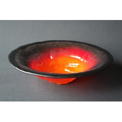 Creased bowl Black Volcano - 33 cm