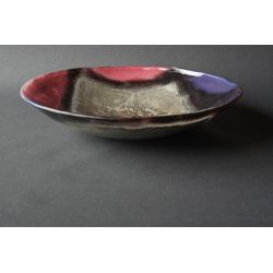 Square bowl Purple + Silver- size 44 cm