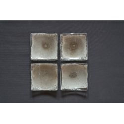 Square bent plate Silver 13x13 cm – dessert