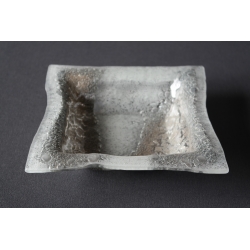 Square bowl White + Silver - 20x20 cm