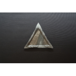 Triangular Plate Silver + White 23x23x23cm