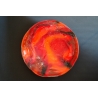 Plateau Red Smudges - 43 cm