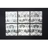 Płaski kwadratowy talerz Koronka biała Lena 17x17 cm