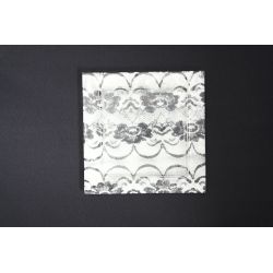 Flat Square Plate White lace Lena 27x27 cm